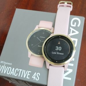 Garmin Vivoactive 4s 40mm Touch Screen Smartwatch Rose with Gold Bezel
